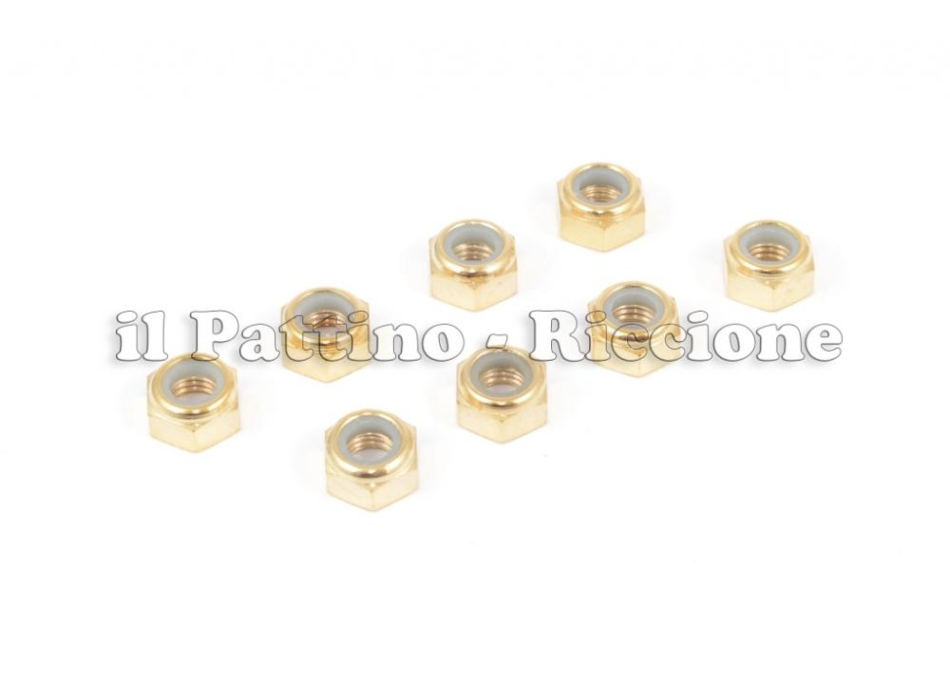 Tuercas autoblocantes color oro