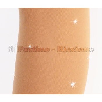 Medias de color natural con cristales