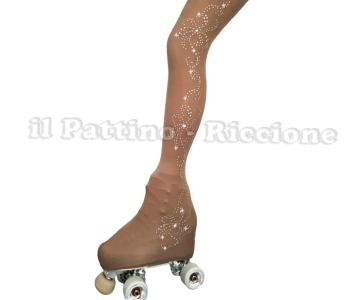 Medias para patinaje color natural MICRO SHINE MARIPOSA