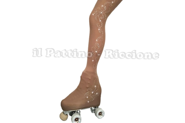Medias para patinaje color natural MICRO SHINE MARIPOSA
