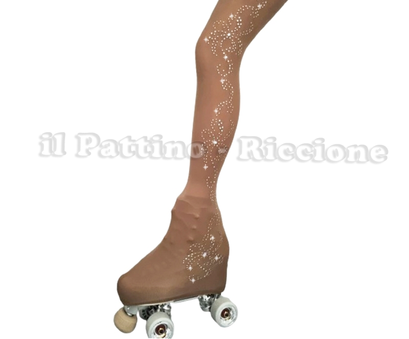 Medias para patinaje color natural MICRO SHINE MARIPOSA