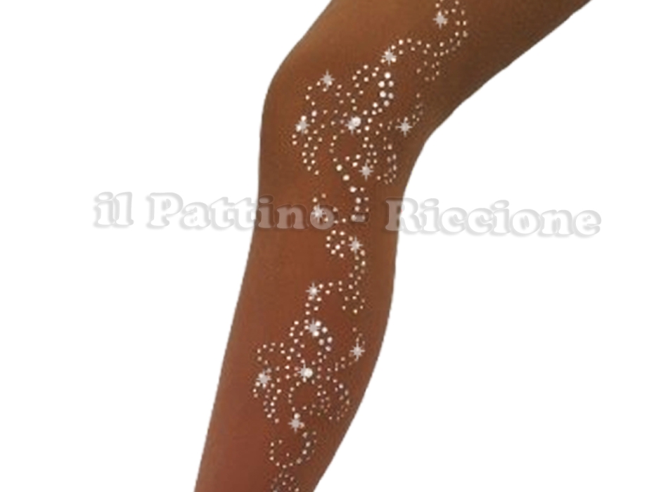 Medias para patinaje color natural MICRO SHINE FLORE