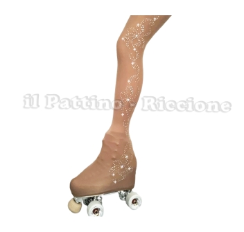 Medias para patinaje color natural MICRO SHINE FLORE