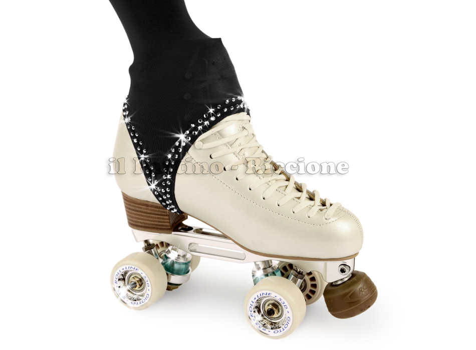 Medias color negro con estribo y strass 50/60 DEN