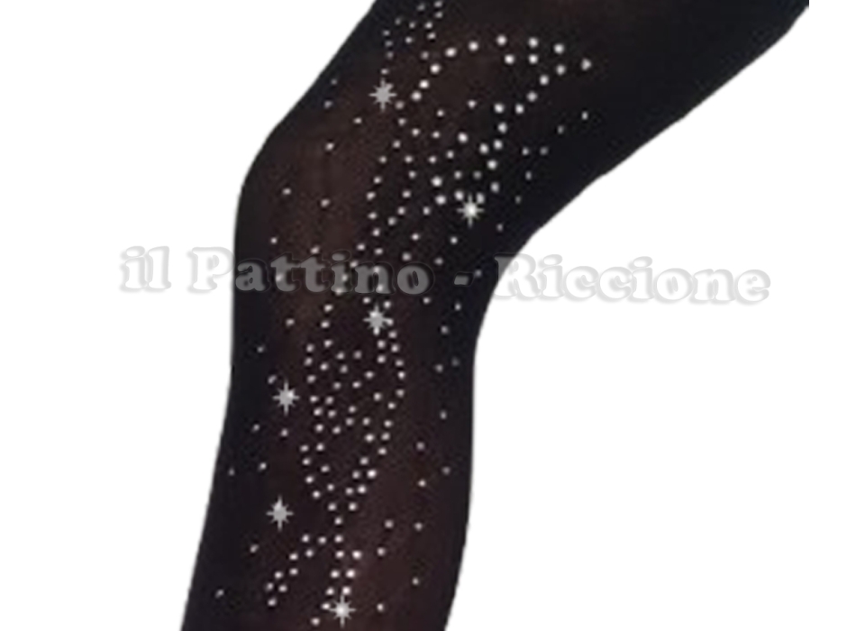 Medias para patinaje color negro MICRO SHINE MARIPOSA