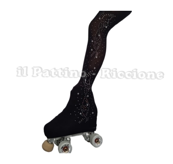 Medias para patinaje color negro MICRO SHINE MARIPOSA