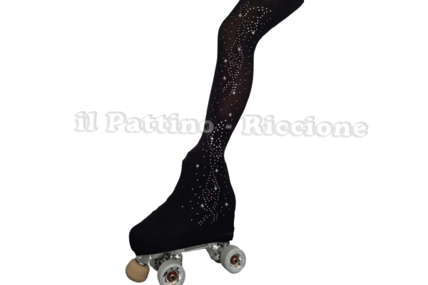 Medias para patinaje color negro MICRO SHINE MARIPOSA
