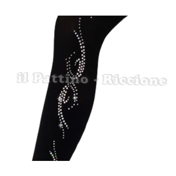 Medias para patinaje color negro MICRO SHINE OLA