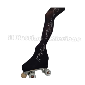 Medias para patinaje color negro MICRO SHINE OLA