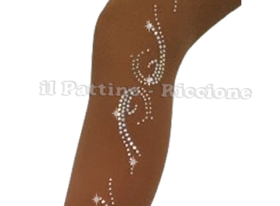 Medias para patinaje color natural con estribo MICRO SHINE OLA
