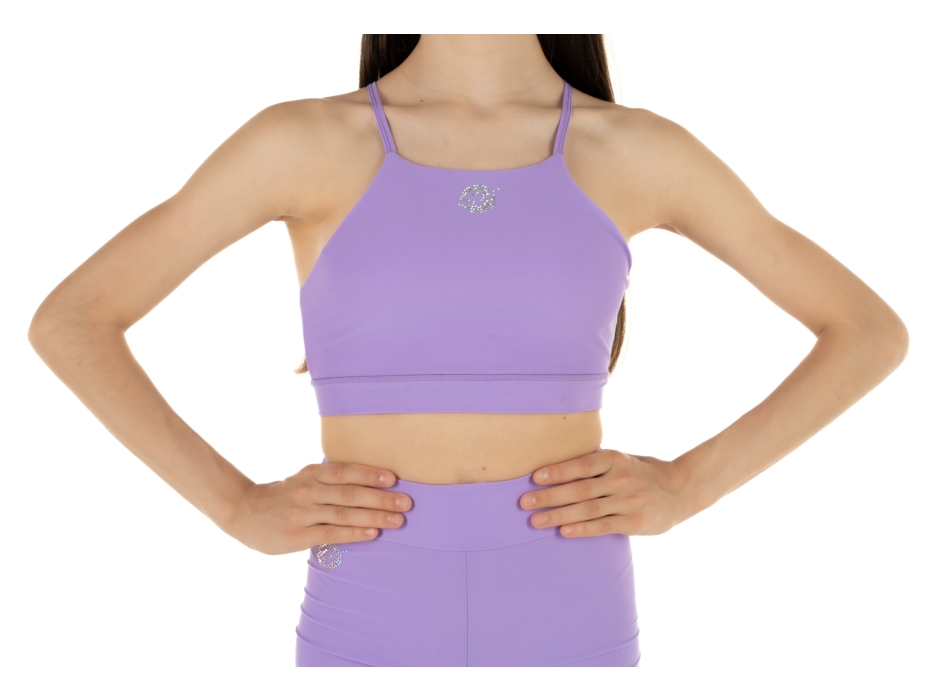 Conjunto deportivo niña WAVE – Short + Top modelo Asia Amarillo Lilla