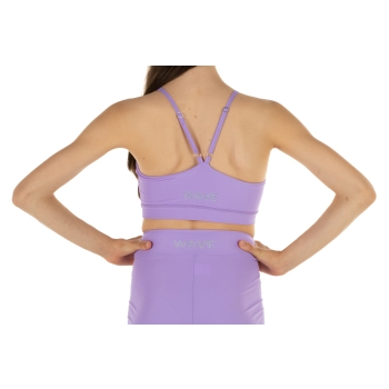 Conjunto deportivo niña WAVE – Short + Top modelo Asia Amarillo Lilla