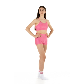 Conjunto deportivo para niña WAVE – Short + Top modelo Emma ROSA CARAMELO