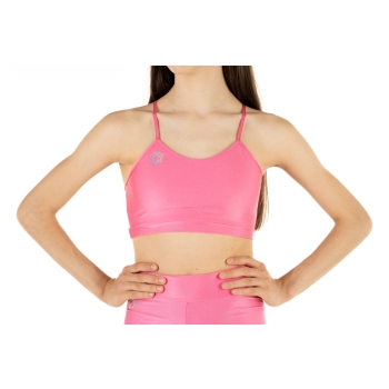 Conjunto deportivo para niña WAVE – Short + Top modelo Emma ROSA CARAMELO