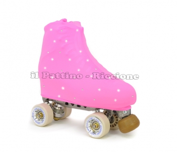 Cubre patines color rosa con Strass