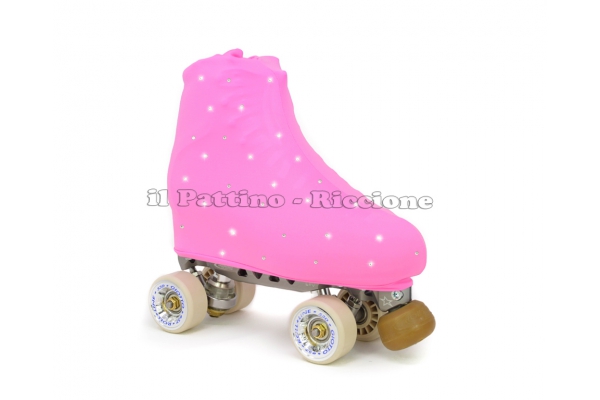 Cubre patines color rosa con Strass