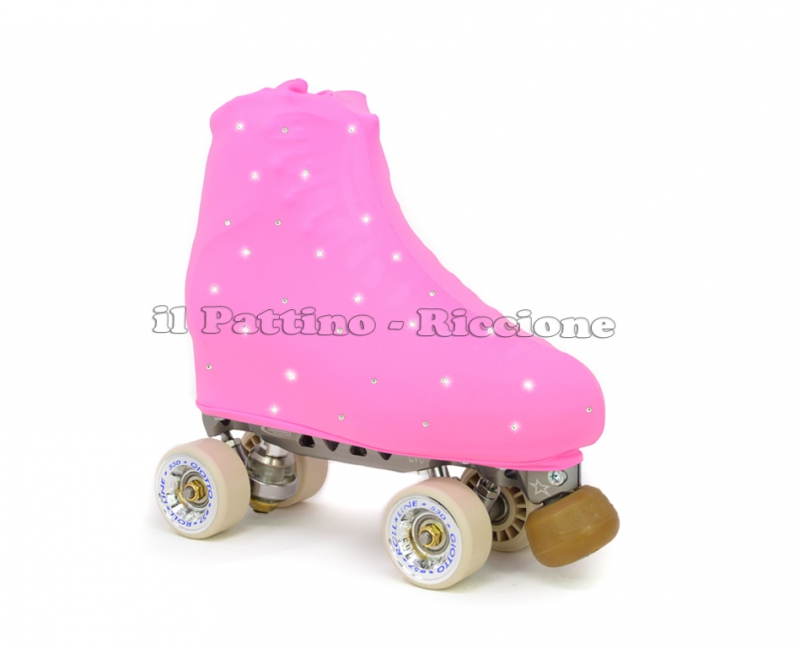 Cubre patines color rosa con Strass