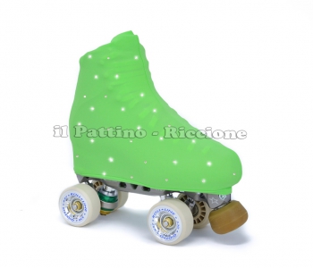 Cubre patines color verde con strass