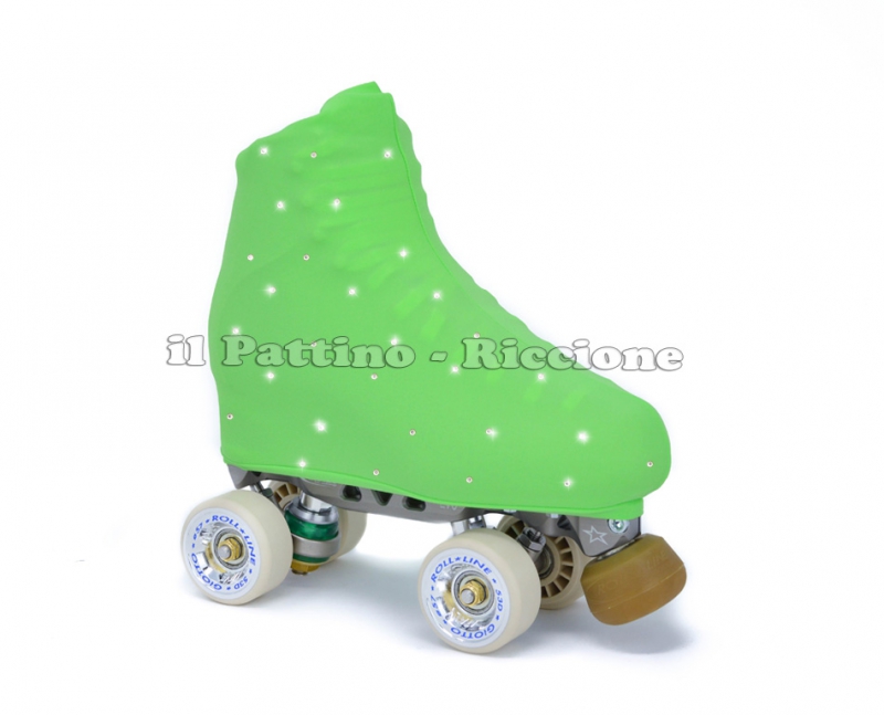 Cubre patines color verde con strass