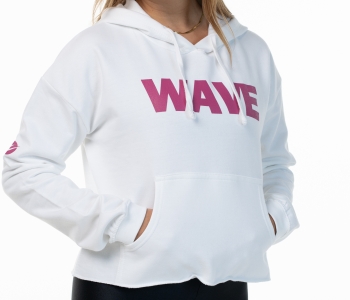 Sudadera Wave Blanca/Fuxia