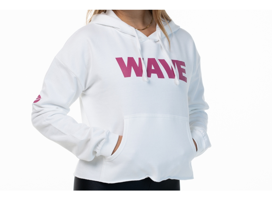 Sudadera Wave Blanca/Fuxia
