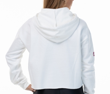 Sudadera Wave Blanca/Fuxia