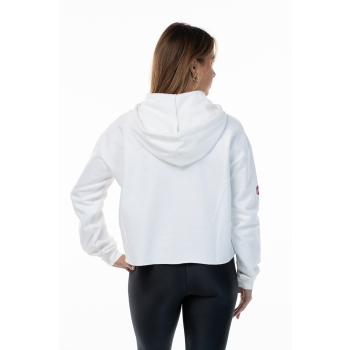 Sudadera Wave Blanca/Fuxia