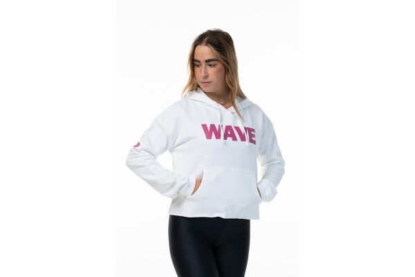 Sudadera Wave Blanca/Violeta