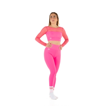 Leggings Wave Basic Fucsia Fluo Mujer