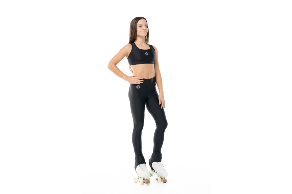 Leggings Wave Estribo negro Chica