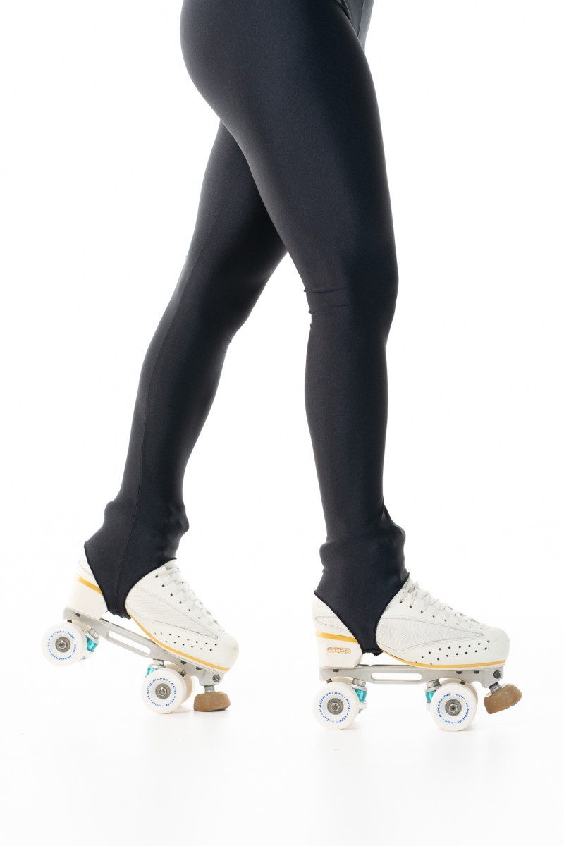 Leggings Wave Estribo negro Mujer