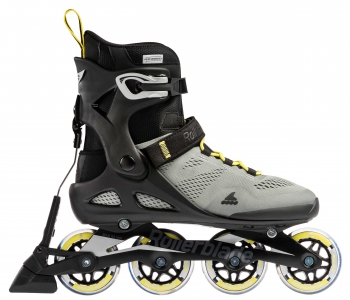 Patines en línea Rollerblade Macroblade 80 ABT plata / amarillo neon