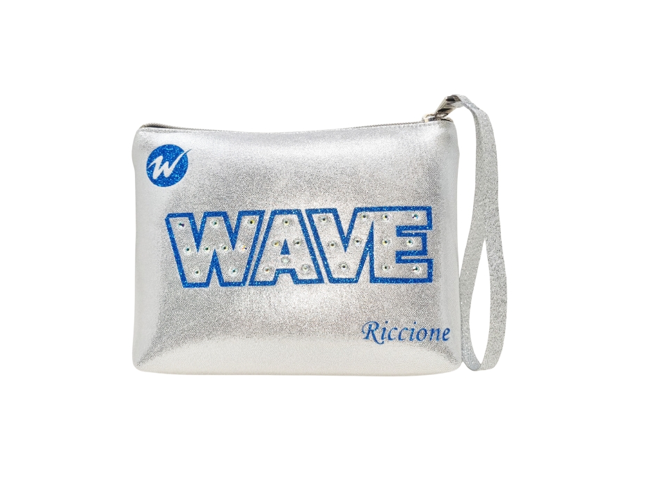 Pochette Wave - Plata Laminada Escritura Azul