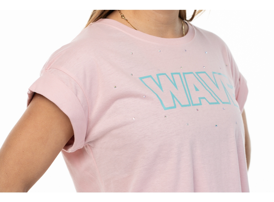 T Shirt Wave Rosa