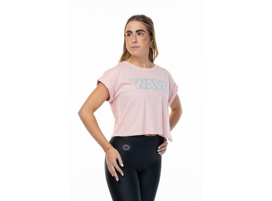 T Shirt Wave Rosa
