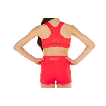 Top deportivo Wave modelo America Chica Rojo Fluo