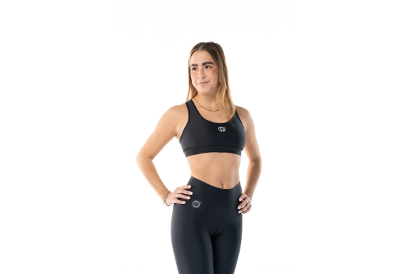 Top deportivo Wave modelo America Mujer Negro