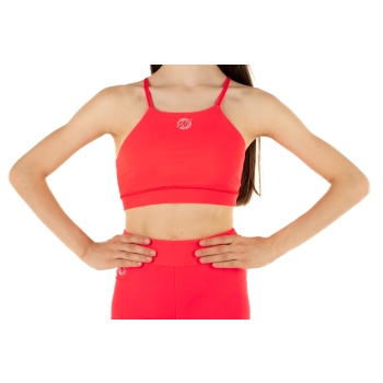 Top deportivo Wave modelo Asia Chica Rojo Fluo