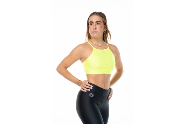 Top deportivo Wave modelo Asia Mujer Amarillo