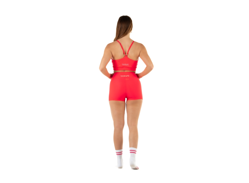 Top deportivo Wave modelo Asia Mujer Rojo Fluo
