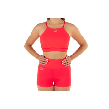 Top deportivo Wave modelo Asia Mujer Rojo Fluo