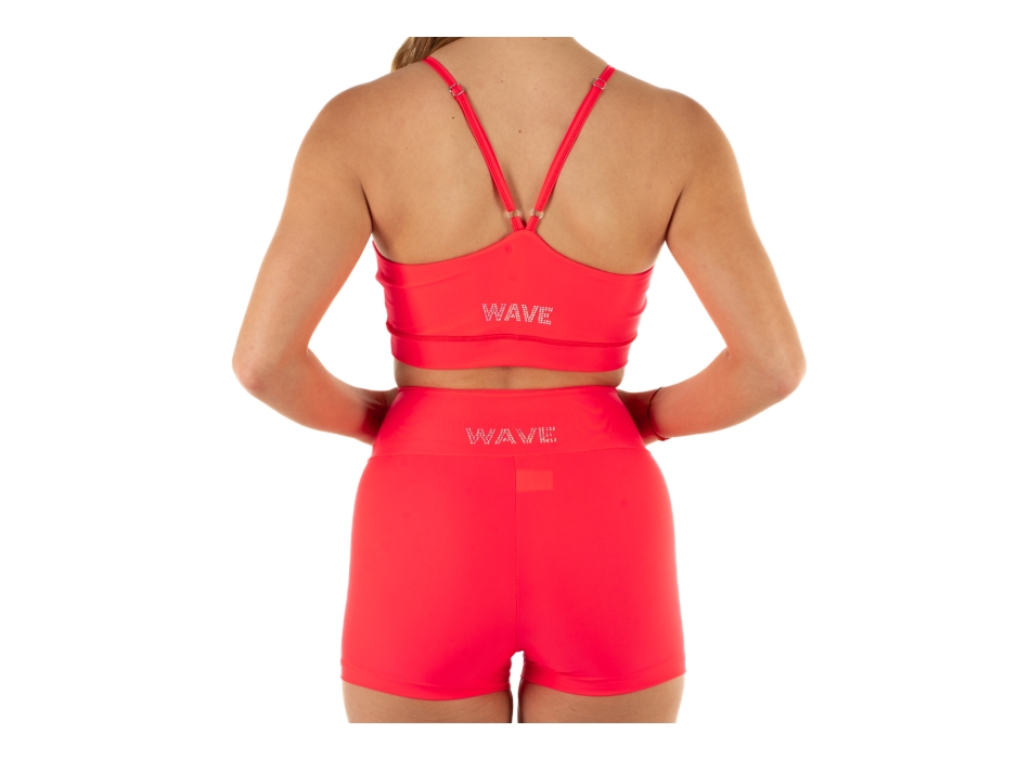 Top deportivo Wave modelo Asia Mujer Rojo Fluo