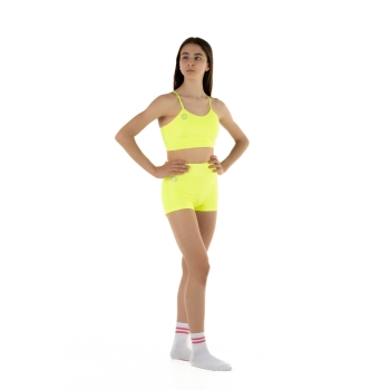 Top deportivo Wave modelo Emma Niña Amarillo Fluo