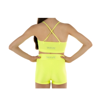 Top deportivo Wave modelo Emma Niña Amarillo Fluo